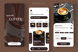 develop coffee shop app, cafe shop app, milk delivery app, coffee shop website