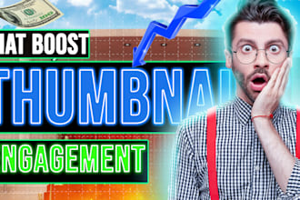 design attractive clickbait amazing youtube thumbnail in 3hr