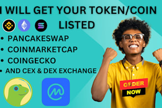 do token listing coin listing ico listing on coinmarketcap coingecko pancakeswap
