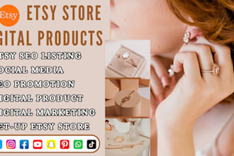 setup etsy store etsy digital product website and boost your sales