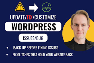 fix bugs, errors in wordpress website, elementor pro, divi website bug, errors