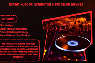 do music press release distribution pr distribution public relations epk design