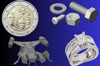 sculpt custom 3d coin model bas relief cad model product design cnc 3d printing