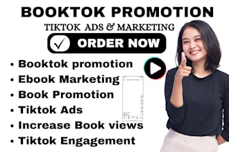 viral and rank your book on tiktok, booktok promotion tiktok ads marketing