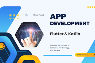 develop closs platform apps using flutter kotlin