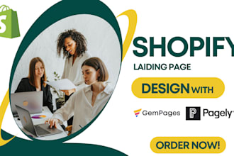 design shopify landing page shopify store product page using pagefly or gempage