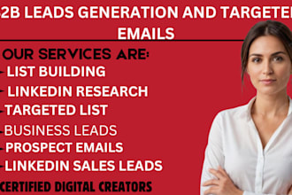 be your b2b leads generation, google map scraping for any industries cold email