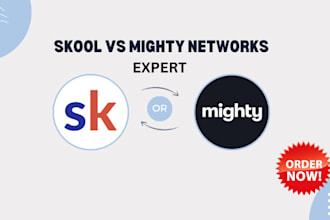setup skool community manager and be your expert in mighty network