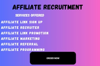 link signup affiliate recruitment affiliate program