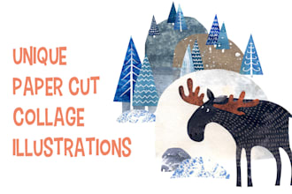 do unique paper cut collage illustrations