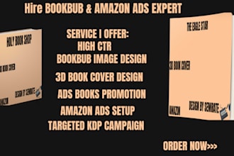 do ebook cover and book cover design, bookbub ads for book promotion, amazon ads