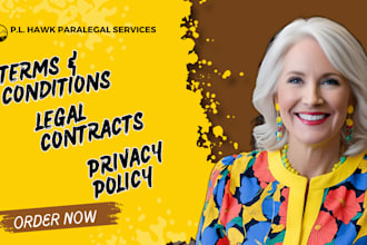 be your pro paralegal for terms and conditions, legal contract, privacy policy