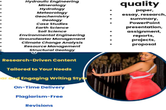 do hydraulic, mineralogy, assigned, meteorology, geochemistry,geology,case study