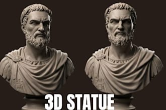 do 3d statue, 3d action figure, bjd, 3d figurine, 3d sculpting, character model