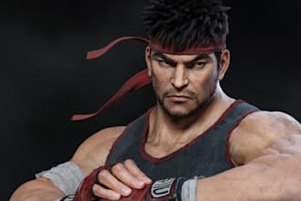build 3d game model,ue5 game character,blender rig,zombie model,3d warrior,asset