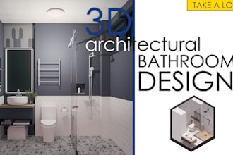 do architecture bathroom design 3d and 2d