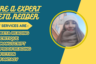 beta read and critique your children book fiction novel memoir nonfiction