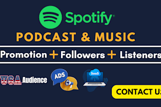 do spotify podcast promotion to usa, spotify music podcast marketing