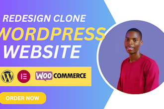 design, redesign, copy clone or duplicate wordpress website using elementor pro