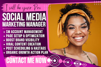 be your social media marketing manager instagram manager tik tok content creator
