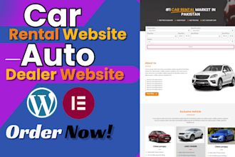 design responsive car rental website and car dealership website