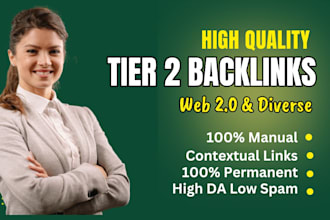 do 500 powerful tier 2 backlinks web 2 0 and diverse mixed link building