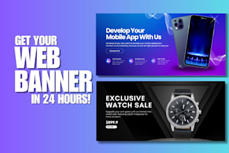 design premium web banner, slider, header,hero banner and shopify banner