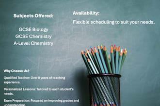 help you in chemistry and biology