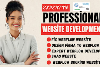 develop webflow booking website, taxi, flight, hotel booking webflow website