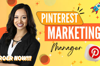 create pins and boards, manage ads campaign as a pinterest marketing manager