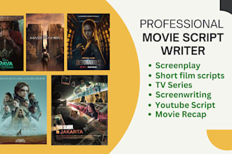 write your movie screenplay, short film script and do screenwriting