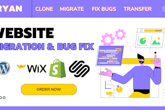 fix bugs clone, migrate, duplicate, and transfer wordpress, shopify, wix website