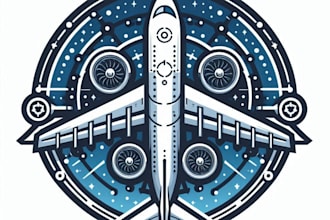 design barbershop, agriculture and aerospace logo
