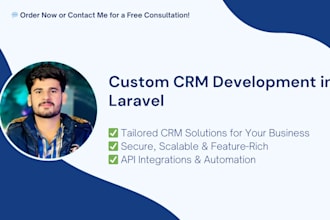 do custom CRM development in laravel