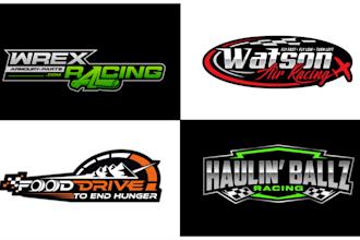 do motorsports car bike racing team club logo design