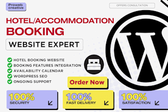 design hotel booking website accommodation rental home apartment airbnb website