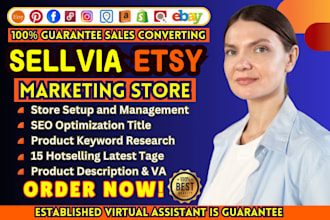 boost high ticket sellvia sales etsy store promotion  run ads campaign marketing