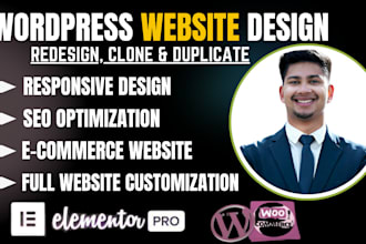 redesign wordpress investment cargo woocommerce bookly elementor pro seo website