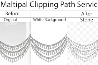 do professional jewelry background removal and retouch