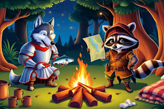 design children story book, picture book kids illustration