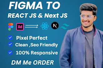 do best convert  figma to reactjs, next js,  fronted developer expert