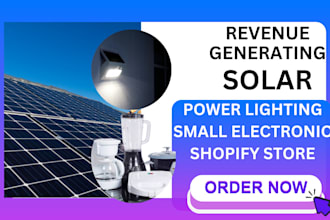 design solar power lighting small electronics shopify store
