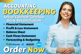 setup catch up US bookkeeping quickbooks online bank reconciliation wave xero
