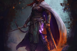 draw dnd character art and dnd character art