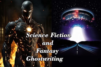 ghost write science fiction and fantasy stories or sci fi novel