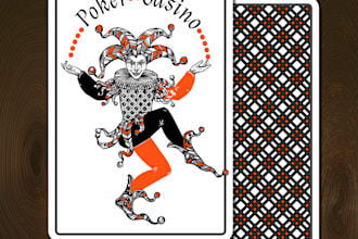 do custom illustration card game playing card design board game card mockup