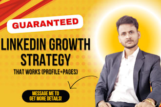 guarantee linkedin follower and impression growth, strategy in description