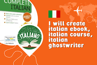create italian ebook, italian course, italian ghostwriter
