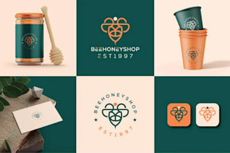 design a minimalist logo, full branding kit with brand style guide