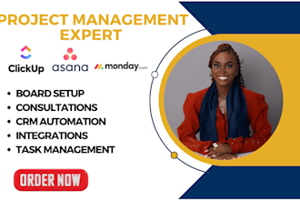 do monday com crm asana clickup project management, monday crm integrations